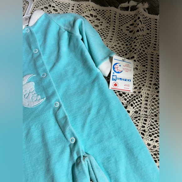 3/$20 Vintage Goldtex baby sleeper onesie romper size large 12 months - Picture 3 of 6
